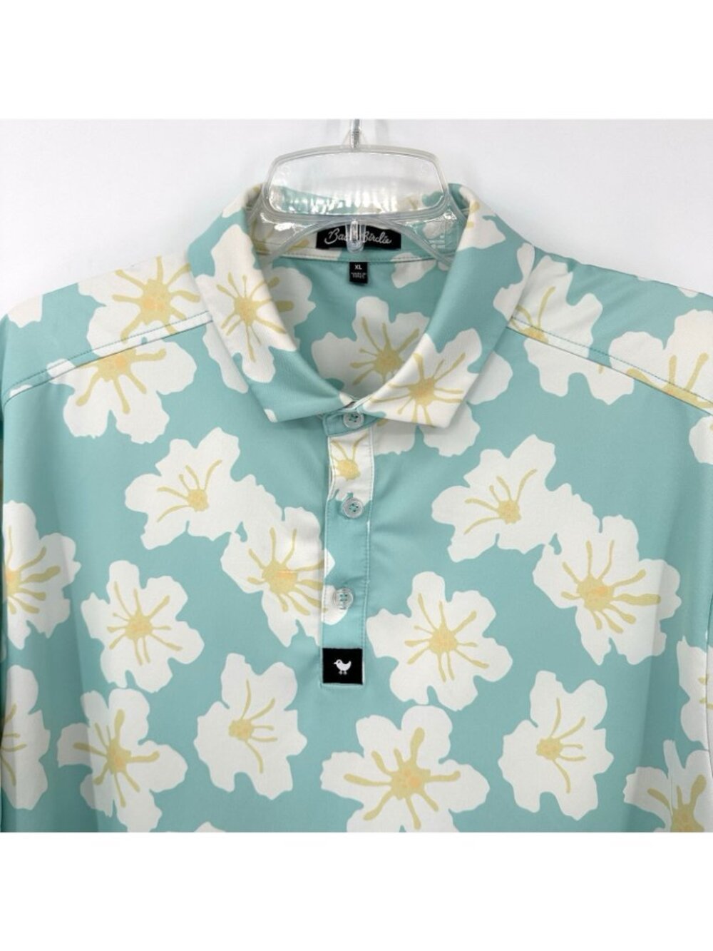 BAD BIRDIE superbloom floral performance golf polo shirt XL short sleeve - Picture 4 of 10